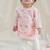 Pink embroidered chanderi  kurta pyjama
