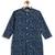 Blue printed cotton  kurta pyjama