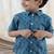 Blue printed cotton  shirt