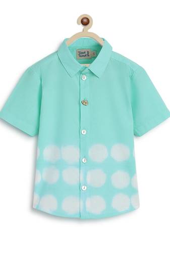 Blue plain cotton  shirt