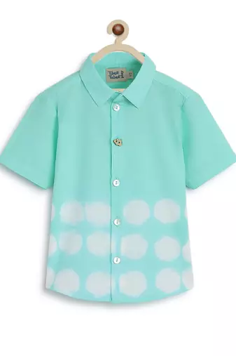Blue plain cotton  shirt