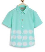 Blue plain cotton  shirt