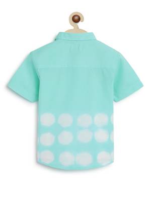 Blue plain cotton  shirt 3