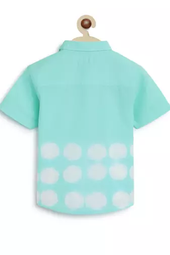Blue plain cotton  shirt