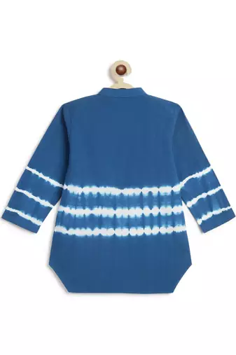 Blue plain cotton  kurta