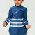 Blue plain cotton  kurta