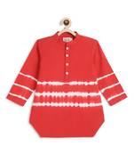 Red plain cotton  kurta