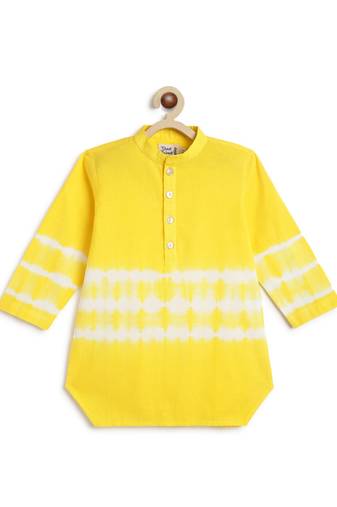 Yellow plain cotton  kurta