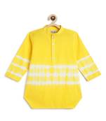 Yellow plain cotton  kurta