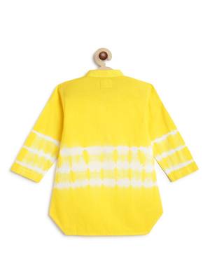 Yellow plain cotton  kurta 3
