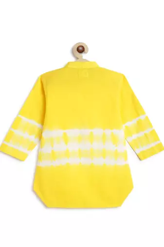 Yellow plain cotton  kurta