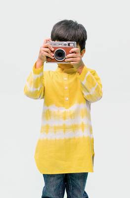 Yellow plain cotton  kurta 5
