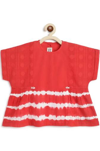 Red plain cotton  top