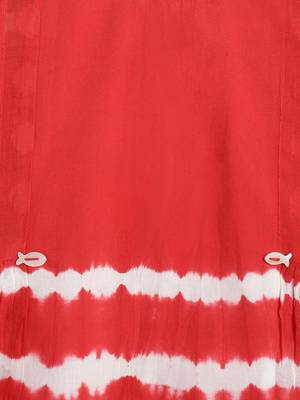 Red plain cotton  top 5