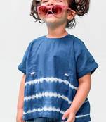 Blue plain cotton  top