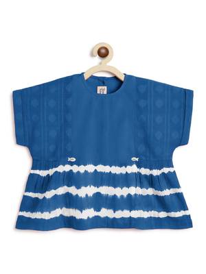 Blue plain cotton  top 2