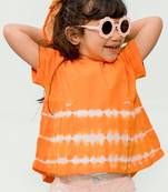 Orange plain cotton  top