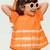 Orange plain cotton  top