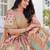 beige chinon silk zari embroidered lehenga choli