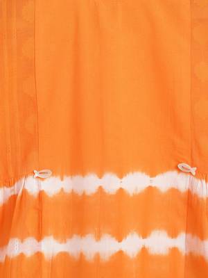 Orange plain cotton  top 5