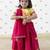 Pink embroidered chanderi silk  lehenga