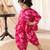 Pink printed cotton co ord set