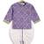 Purple printed cotton  kurta pyjama