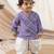 Purple printed cotton  kurta pyjama