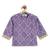 Purple printed cotton  kurta pyjama