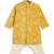 Yellow printed cotton  kurta pyjama