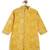 Yellow printed cotton  kurta pyjama