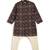 Blue printed cotton  kurta pyjama