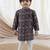 Blue printed cotton  kurta pyjama