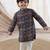 Blue printed cotton  kurta pyjama