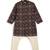 Blue printed cotton  kurta pyjama
