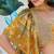 yellow zari embroidered chinon lehenga choli with dupatta