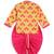 Yellow printed cotton  kurta pyjama