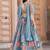 sky blue dori embroidered chinon lehenga set choli with dupatta with dupatta