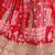 red chinon digital printed wedding lehenga choli