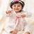 White printed cotton  kurta pyjama