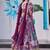 purple chinon zari work bridesmaid lehenga choli with dupatta