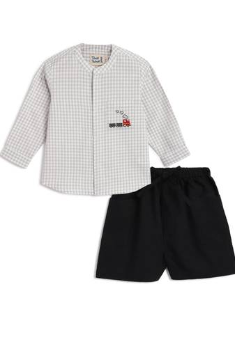 White Plain cotton co ord set