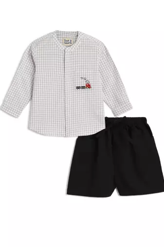 White Plain cotton co ord set