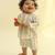 Beige Plain cotton co ord set