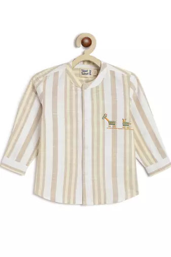 Beige Plain cotton co ord set