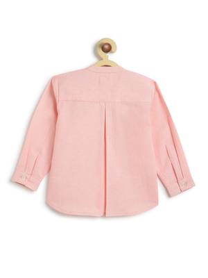 Pink embroidered cotton  shirt 3