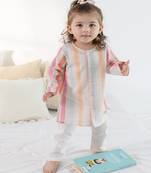 Multicolor plain cotton  kurta pyjama