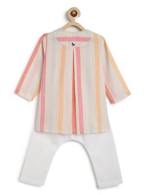Multicolor plain cotton  kurta pyjama 2