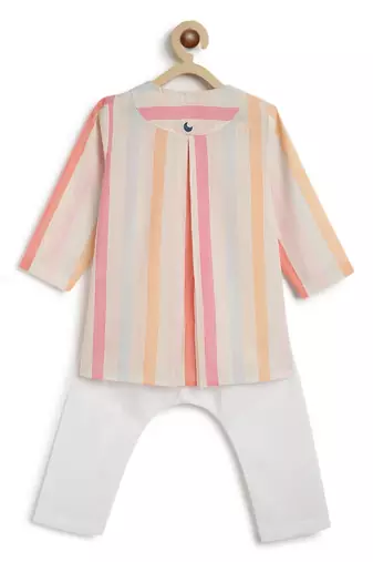 Multicolor plain cotton  kurta pyjama