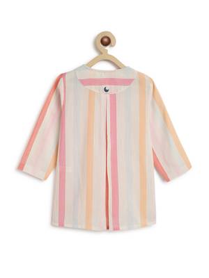 Multicolor plain cotton  kurta pyjama 3